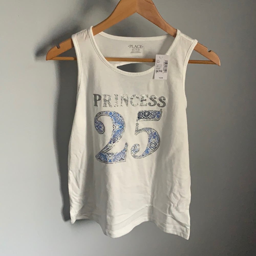 NWT Place Princess White Tank Top